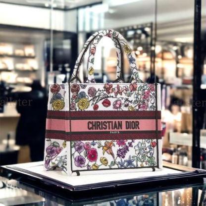 新作【DIOR】ディオール ブックトート スモール フラワー バッグ